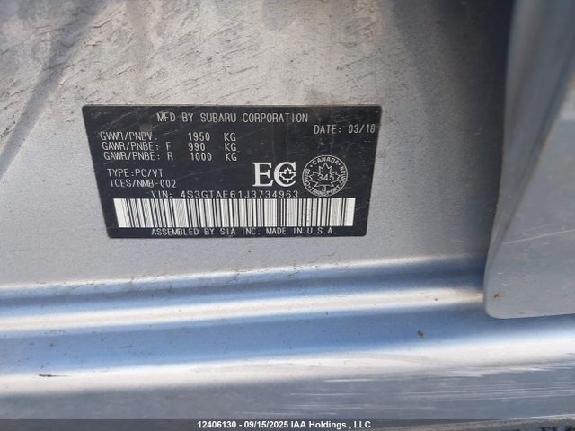 4S3GTAE61J3734963 Subaru Impreza