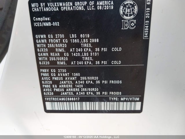 Volkswagen fsi 2019 1V2TR2CA9KC598317 Image 9
