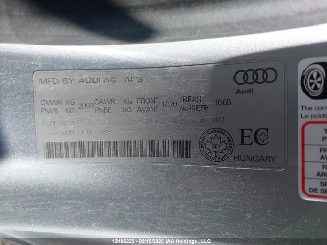 WAU78LFF3J1071089 Audi A3