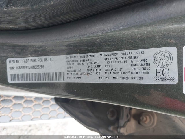 RAM 1500 2021 1C6SRFFT5MN526286 Image 9