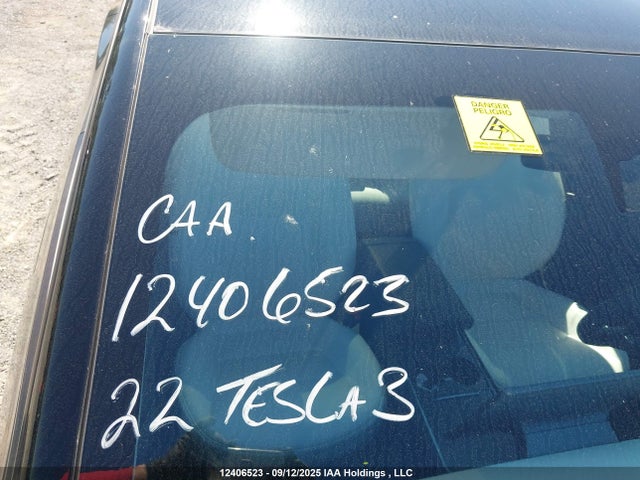 5YJ3E1EA5NF203450 Tesla MODEL 3
