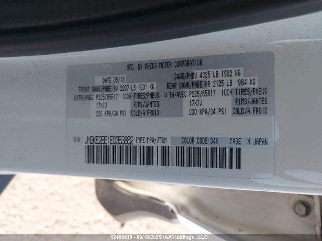 Mazda pe 2014 JM3KE2BE1E0353862 Image 9
