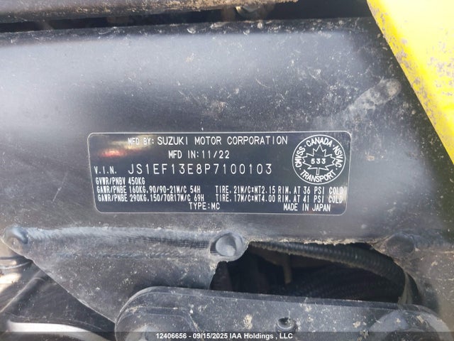 JS1EF13E8P7100103 Suzuki U502