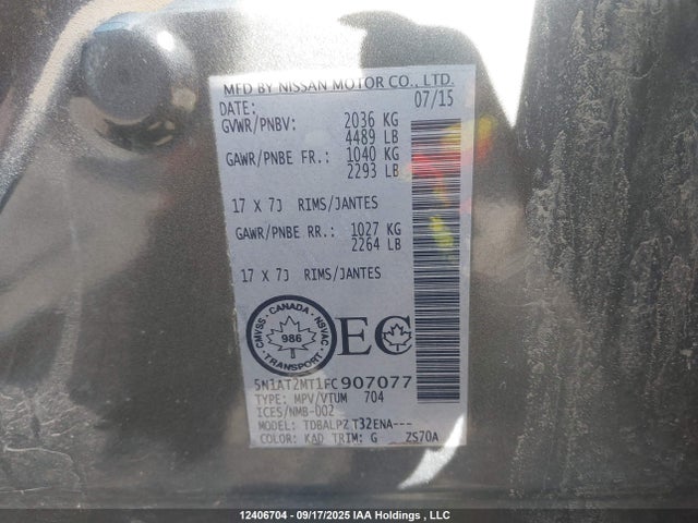 Nissan 2015 2015 5N1AT2MT1FC907077 Image 19