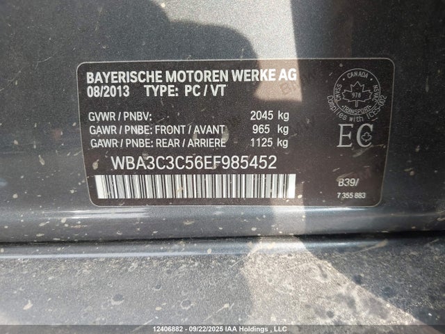 WBA3C3C56EF985452 BMW 2014