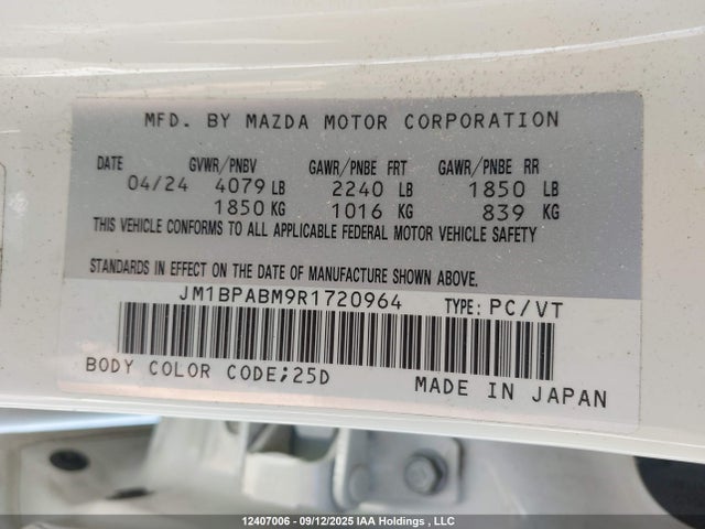 JM1BPABM9R1720964 Mazda pyukd