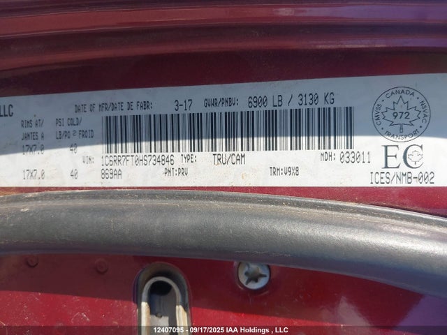 RAM 1500 2017 1C6RR7FT0HS734846 Image 9