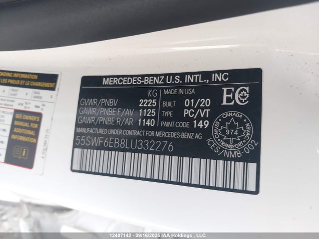 Mercedes-Benz m276 2020 55SWF6EB8LU332276 Image 9