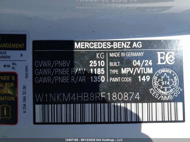 Mercedes-Benz m254 2024 W1NKM4HB8RF180874 Image 9