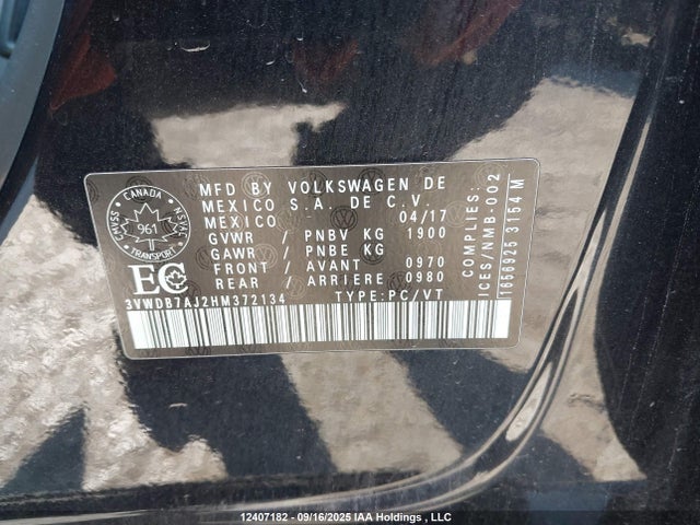 Volkswagen 1.4 tsi 2017 3VWDB7AJ2HM372134 Image 19