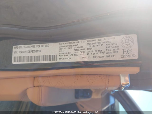 1C4RJHEG5P8754418 Jeep Grand Cherokee