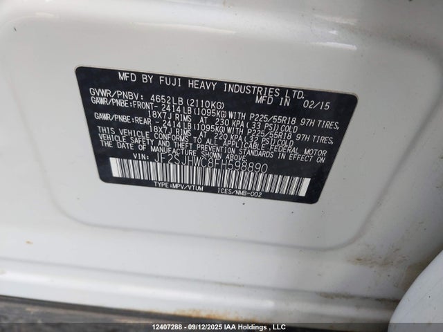 JF2SJHWC8FH598890 Subaru 2.0 turbo co