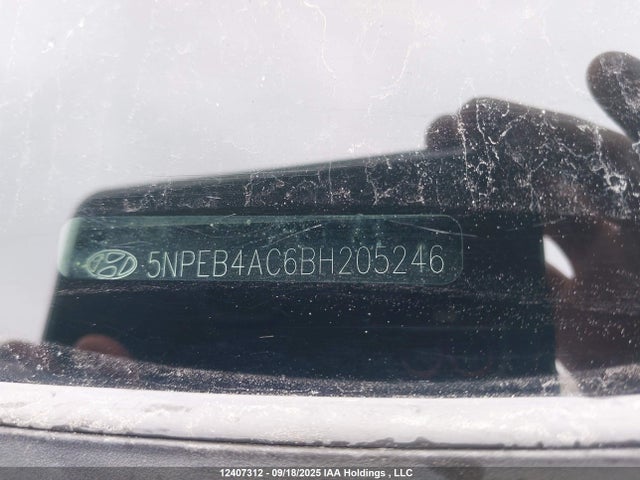 12407312 :رقم المزاد ، 5NPEB4AC6BH205246 vin ، 2011 Hyundai Sonata Gl مزاد بيع