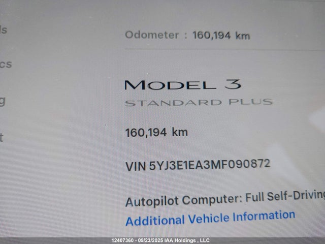 Tesla MODEL 3 2021 5YJ3E1EA3MF090872 Image 7