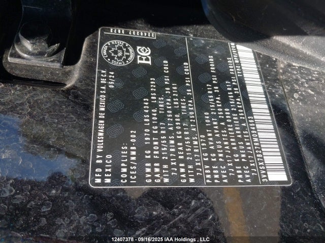 3VVSX7B27RM094563 Volkswagen tsi