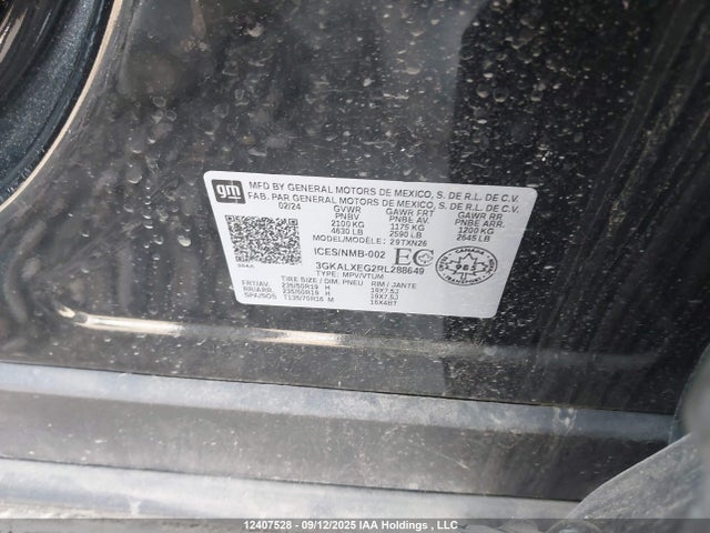 3GKALXEG2RL288649 GMC lsd