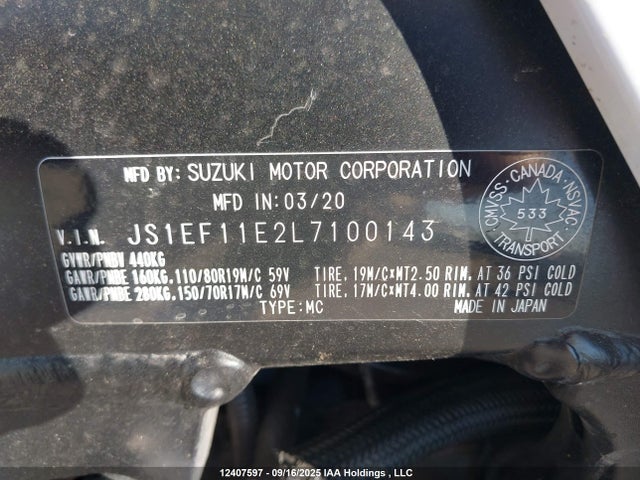 JS1EF11E2L7100143 Suzuki U502