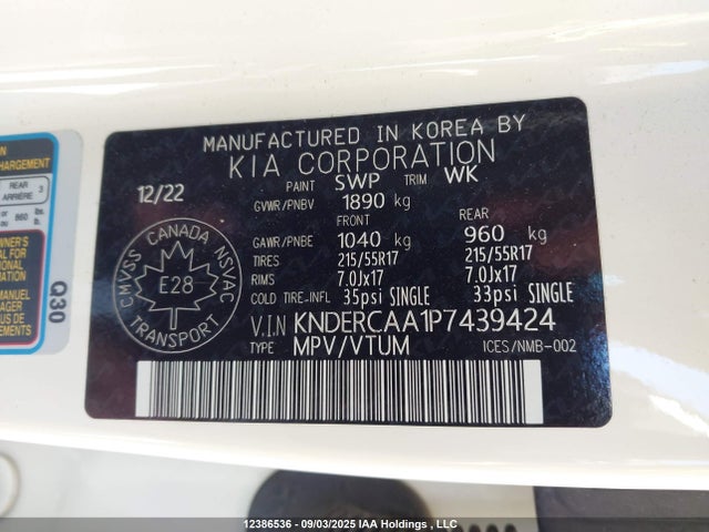 KIA nu 2023 KNDERCAA1P7439424 Image 9