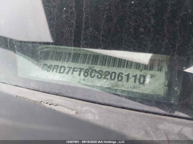12407651 :رقم المزاد ، 1C6RD7FT8CS206110 vin ، 2012 Ram 1500 St مزاد بيع