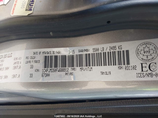 Jeep 2015 2015 1C4PJMDS0FW688912 Image 9