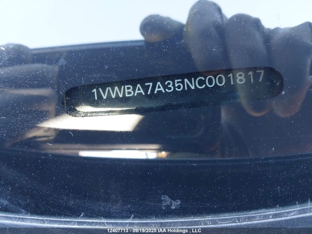 Продаж на аукціоні авто 2022 Volkswagen Passat Limited Edition, vin: 1VWBA7A35NC001817, номер лоту: 12407713