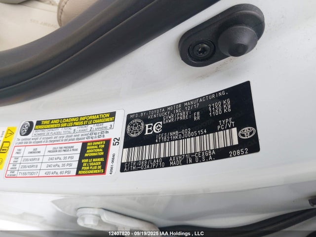 4T1B21HK0JU005154 Toyota a25a-fxs port+direct