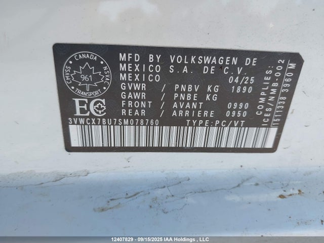 3VWCX7BU7SM078760 Volkswagen tsi