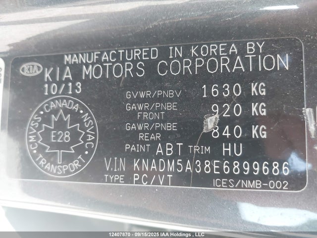 KIA dohc gamma 2014 KNADM5A38E6899686 Image 19