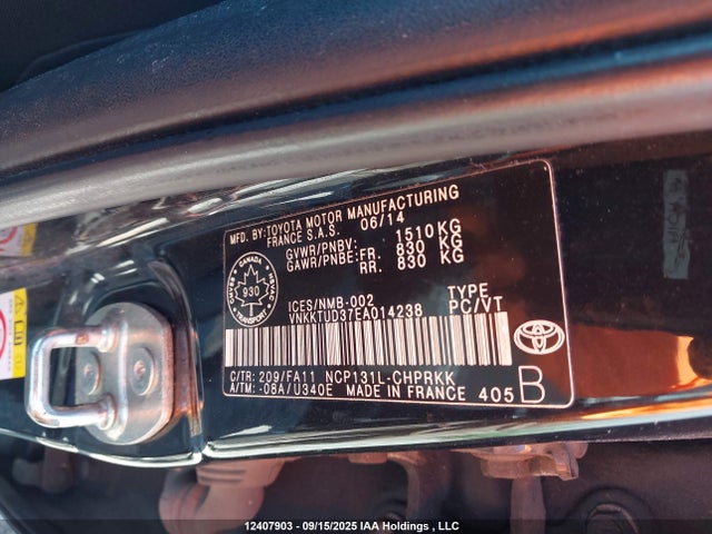 Toyota 1nz-fe 2014 VNKKTUD37EA014238 Image 18