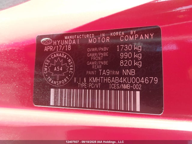 KMHTH6AB4KU004679 Hyundai t-gdi gamma