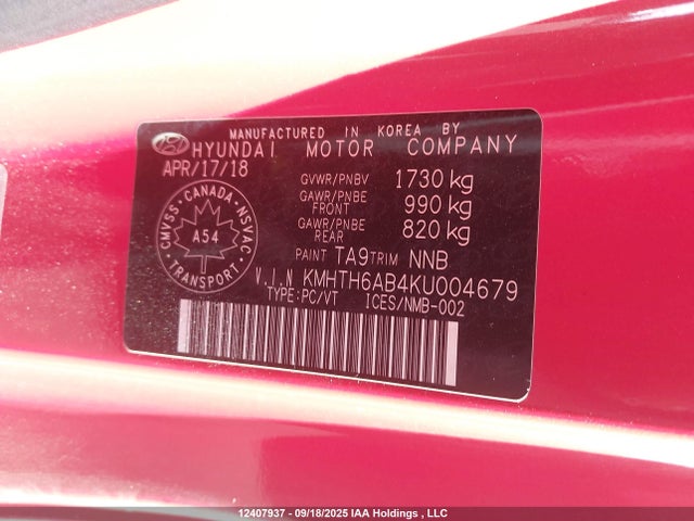 KMHTH6AB4KU004679 Hyundai t-gdi gamma