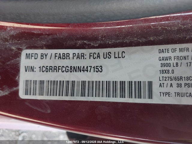 RAM 1500 2022 1C6RRFCG8NN447153 Image 9