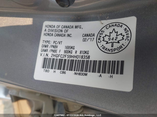 Honda CIVIC SEDAN 2017 2HGFC2F59HH018358 Image 23