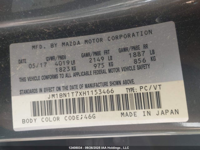 JM1BN1T7XH1153466 Mazda pe