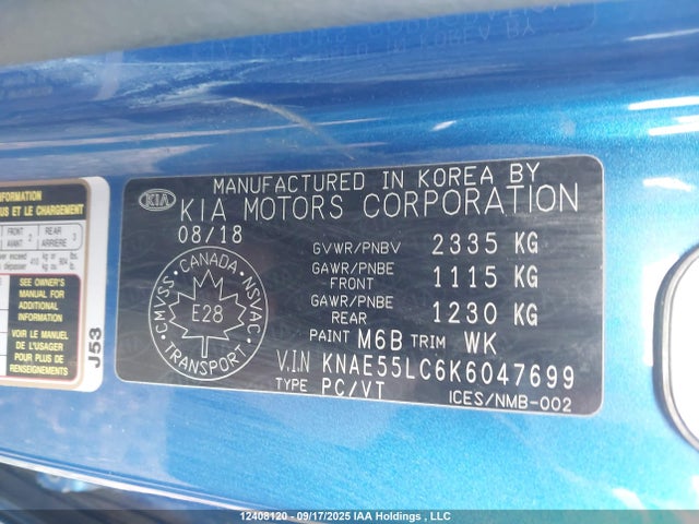 KIA tgdi lamda ii 2019 KNAE55LC6K6047699 Image 9
