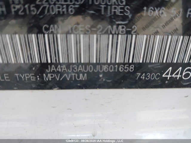 JA4AJ3AU0JU601658 Mitsubishi mivec