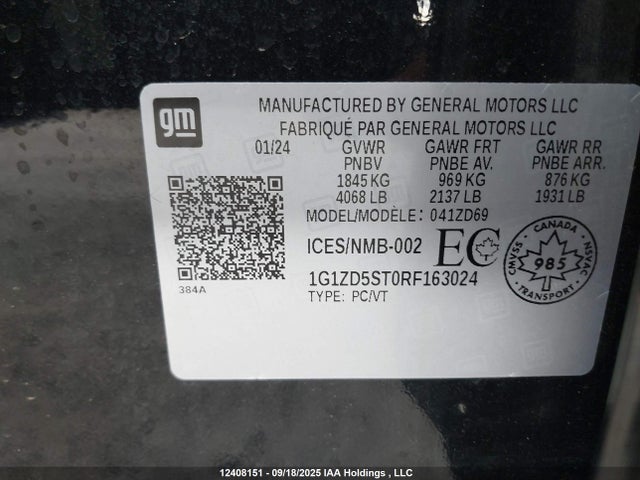 Chevrolet lfv 2024 1G1ZD5ST0RF163024 Image 9