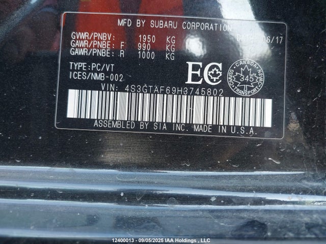 4S3GTAF69H3745802 Subaru na