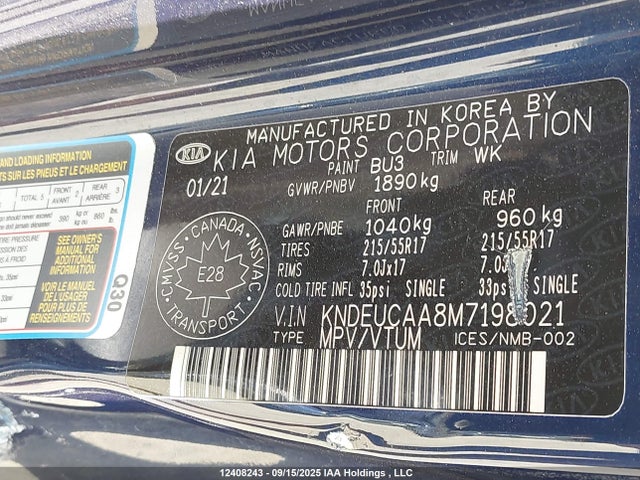KIA nu mpi 2021 KNDEUCAA8M7198021 Image 9