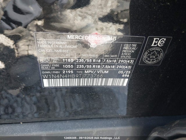 W1N4N4HB9TJ773766 Mercedes-Benz m260