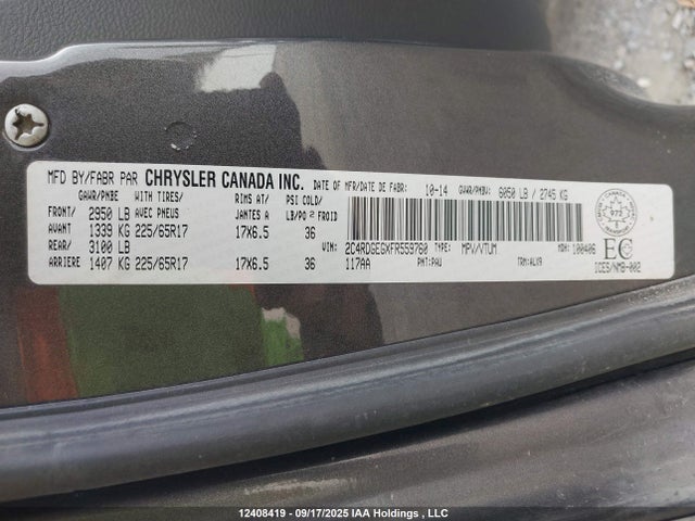 Dodge Grand Caravan 2015 2C4RDGEGXFR559760 Image 9
