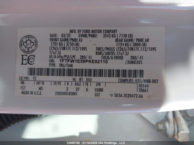 Ford 5.0l-4v 2023 1FTFW1E58PKE02110 Image 18