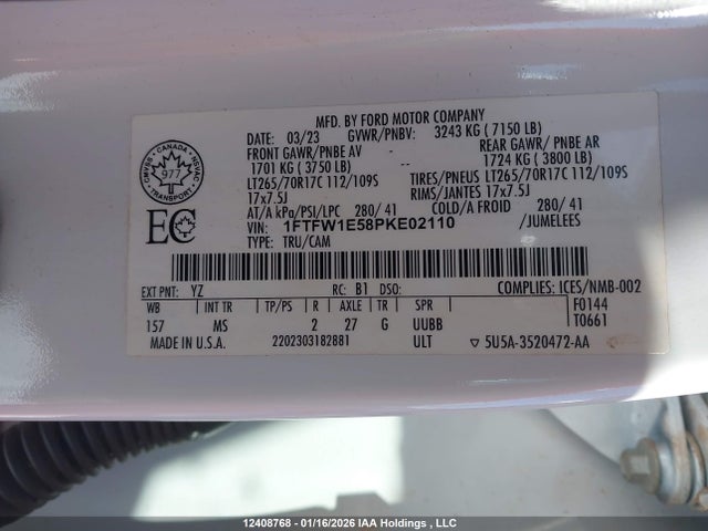 Ford 5.0l-4v 2023 1FTFW1E58PKE02110 Image 19