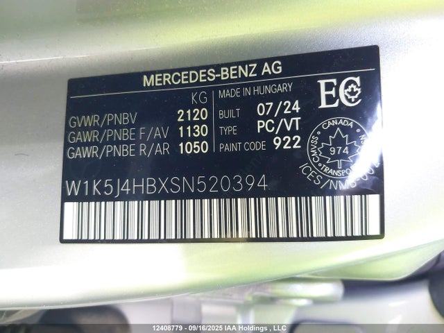 W1K5J4HBXSN520394 Mercedes-Benz m260