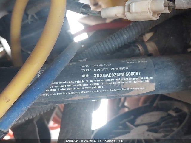 2021 Polaris Rzr Xp Turbo მანქანა იყიდება აუქციონზე, vin: 3NSNAE923MF586087, აუქციონის ნომერი: 12408841