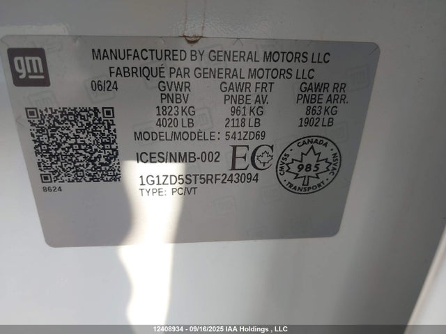1G1ZD5ST5RF243094 Chevrolet lfv