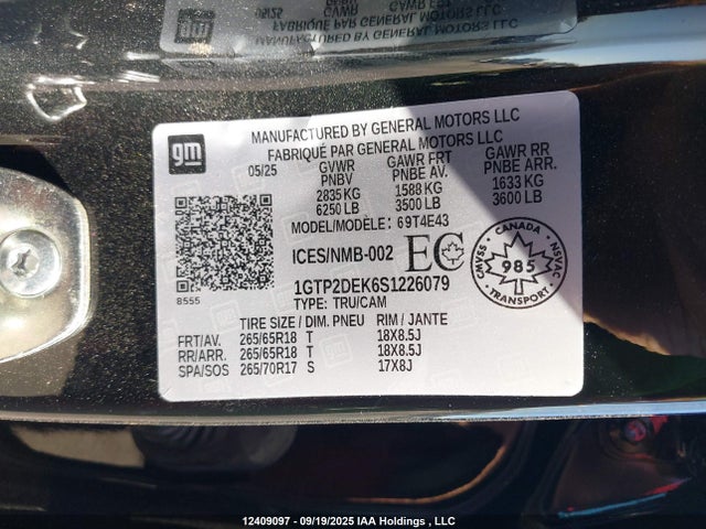 1GTP2DEK6S1226079 GMC l3b