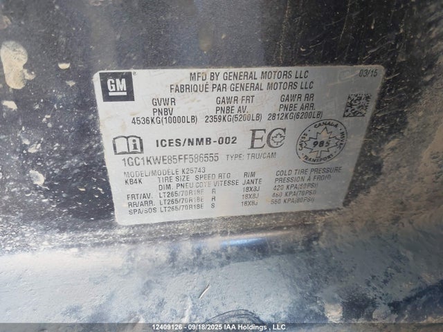 Chevrolet lml 2015 1GC1KWE85FF586555 Image 9