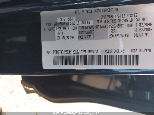 Mazda py 2025 JM3KFBCL5S0616232 Image 18
