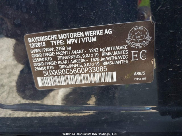 5UXKR0C56G0P33085 BMW X5